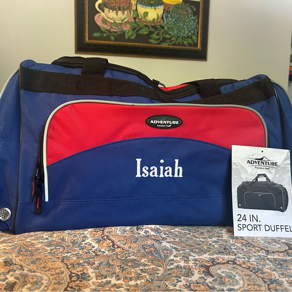 Isaiah 24in Sport/Travel Duffle Bag Overnight Sleepover Vacation Holiday